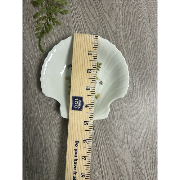 Vintage Fern San Francisco Porcelain Soap Dish Trinket Dish Flowers Butterflies - Picture 7 of 7